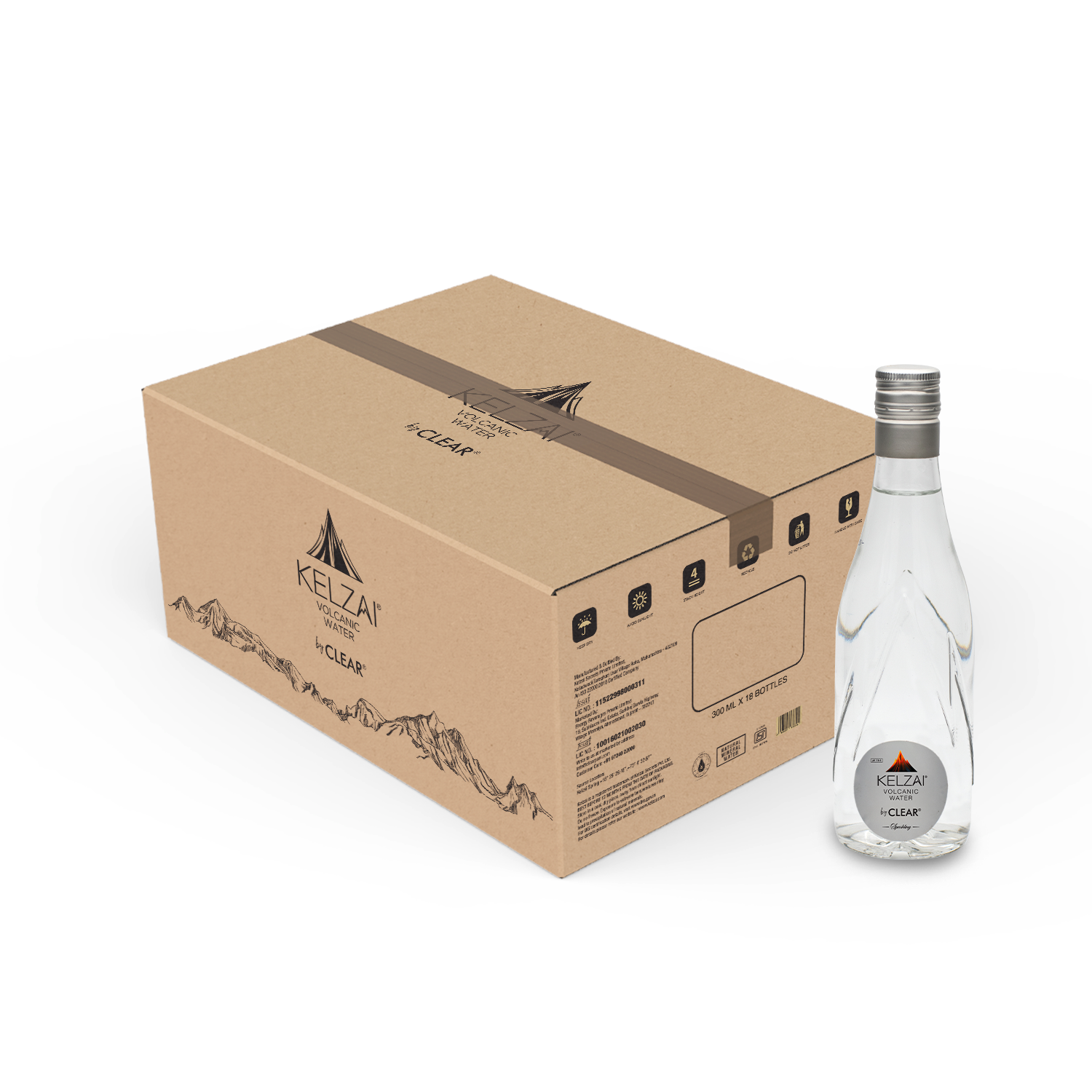 SPARKLING WATER 300 ML ( Pack of 18 bottles )