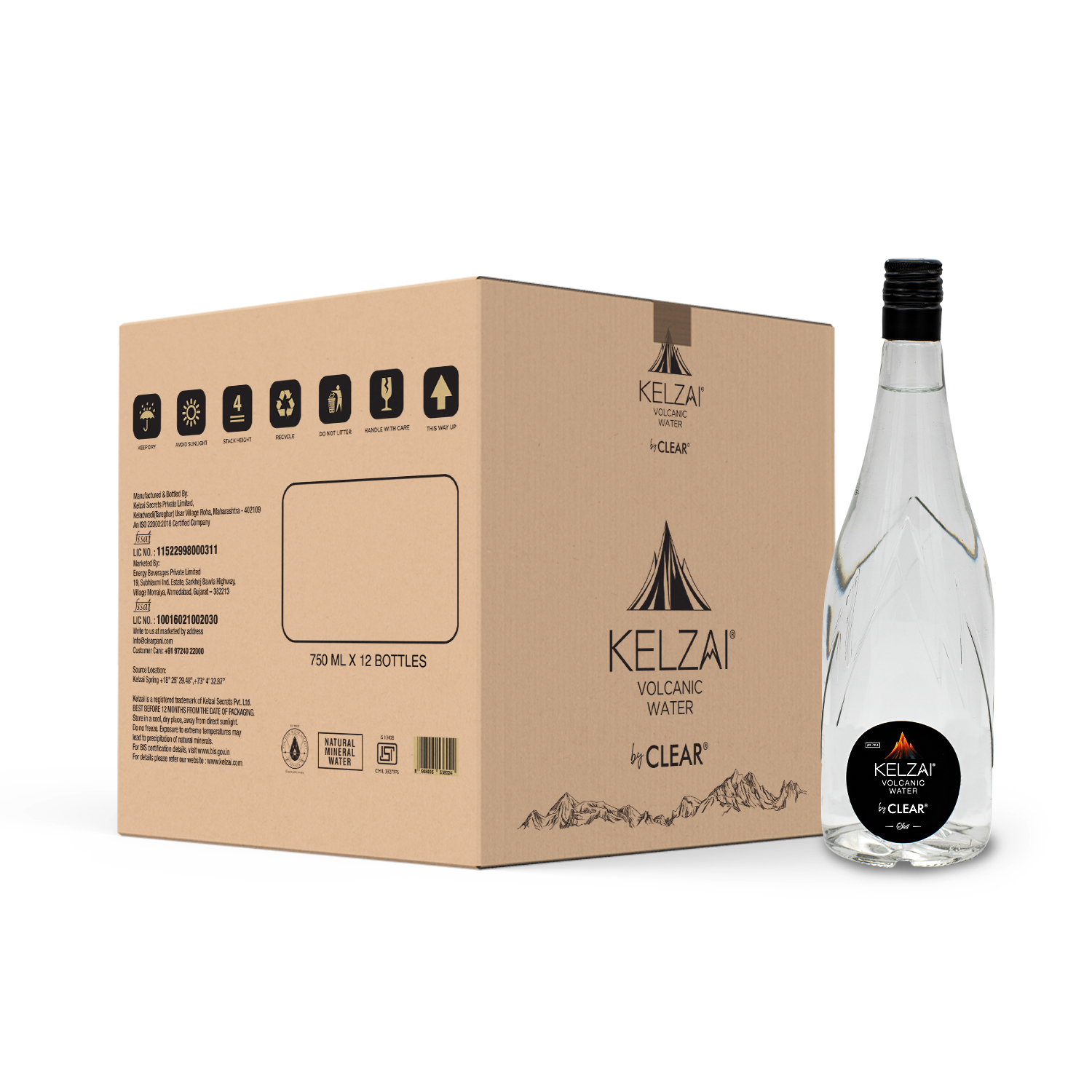 STILL WATER 750 ML ( Pack of 12 bottles )