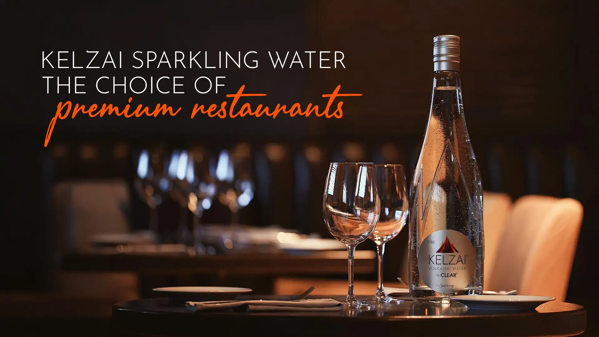 Kelzai Natural Sparkling Water for Premium Restaurant